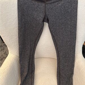 Lululemon Athletica Herringbone Leggings - Black and Gray